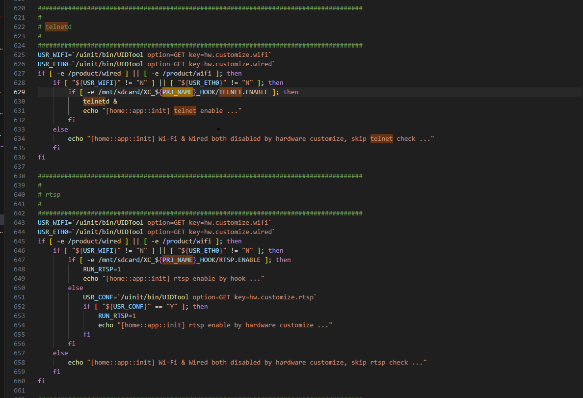 TELNET.ENABLE check in init.app.sh