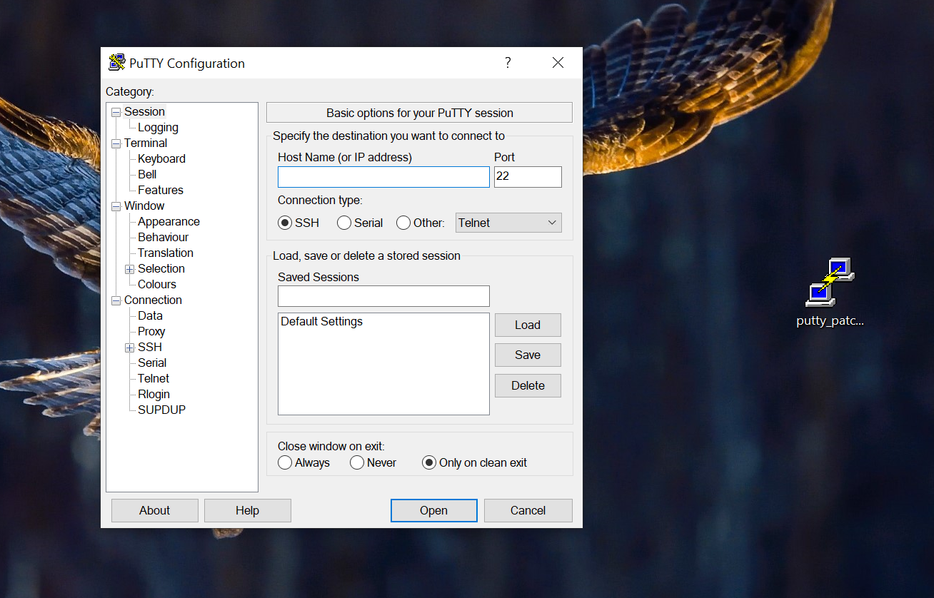MessageBox on PuTTY launch — Phase 1 complete