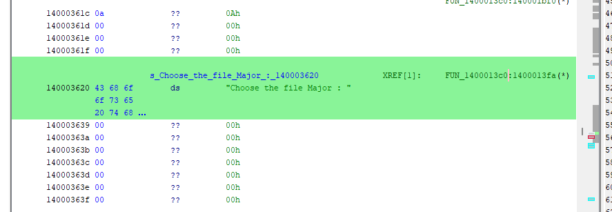 Ghidra Defined Strings — locating main via XREF